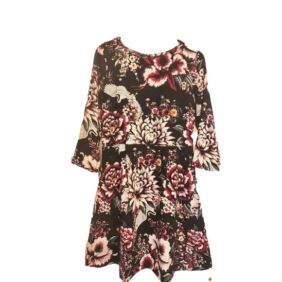 Nicole Miller Dresses | Nicole Miller Black Pink Crane Floral Print Fit Flare Dress US 8 | Color: Black/Red | Size: 8 | On_Fleek_Finds's Closet Nicole Miller Dresses | Nicole Miller Black Pink Crane Floral Print Fit Flare Dress US 8 | Color: Black/Red | Size: 8 | On_Fleek_Finds's Closet